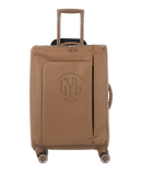 Valise Evasion GYL souple semaine 65 cm coloris moca vue de face avec logo GYL