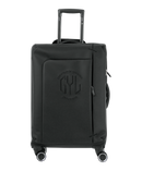 Valise Evasion GYL souple semaine 65 cm coloris noir vue de face avec logo GYL