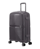 Valise moyenne Signature GYL argent vue trois quarts