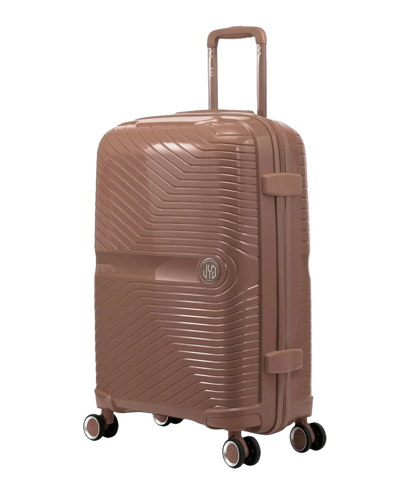 Valise moyenne Signature GYL champagne vue trois quarts
