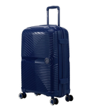 Valise moyenne Signature GYL marine vue trois quarts