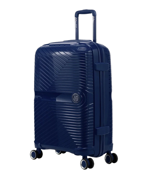 Valise moyenne Signature GYL marine vue trois quarts