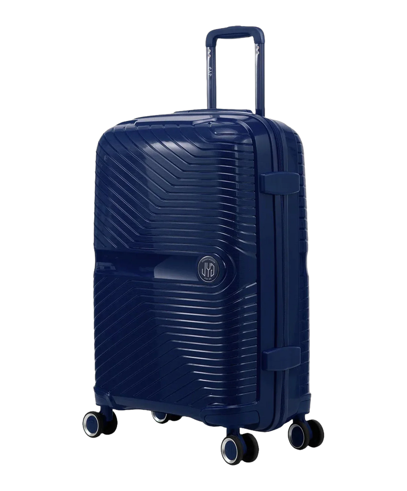Valise moyenne Signature GYL marine vue trois quarts