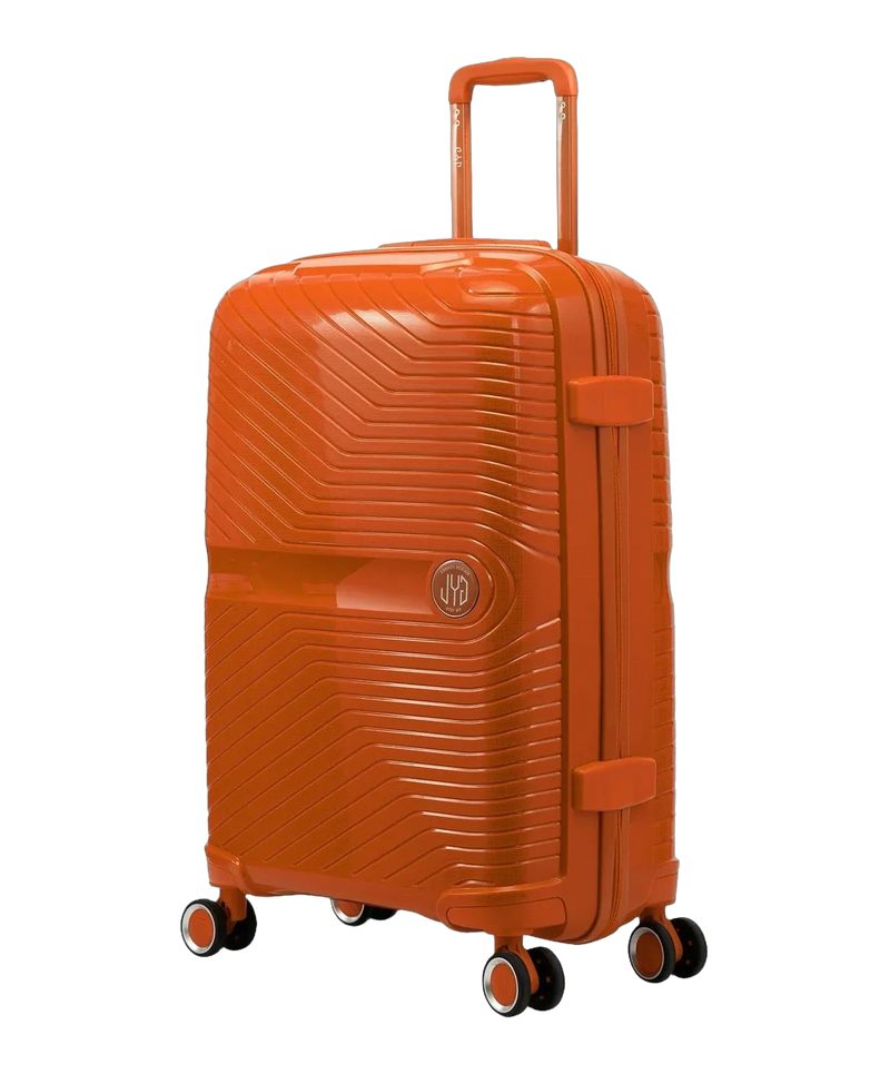 Valise moyenne Signature GYL orange vue trois quarts