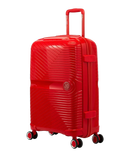 Valise moyenne Signature GYL rouge vue trois quarts