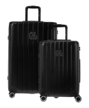 Set de 2 valises rigides Intemporelle noir cabine et semaine face avant GYL