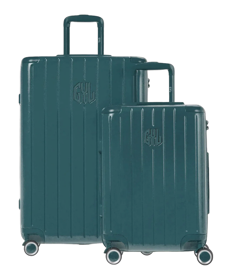 Set de 2 valises rigides Intemporelle vert sapin cabine et semaine face avant GYL