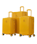 Set de 3 valises rigides Intemporelle jaune cabine semaine et soute face avant GYL
