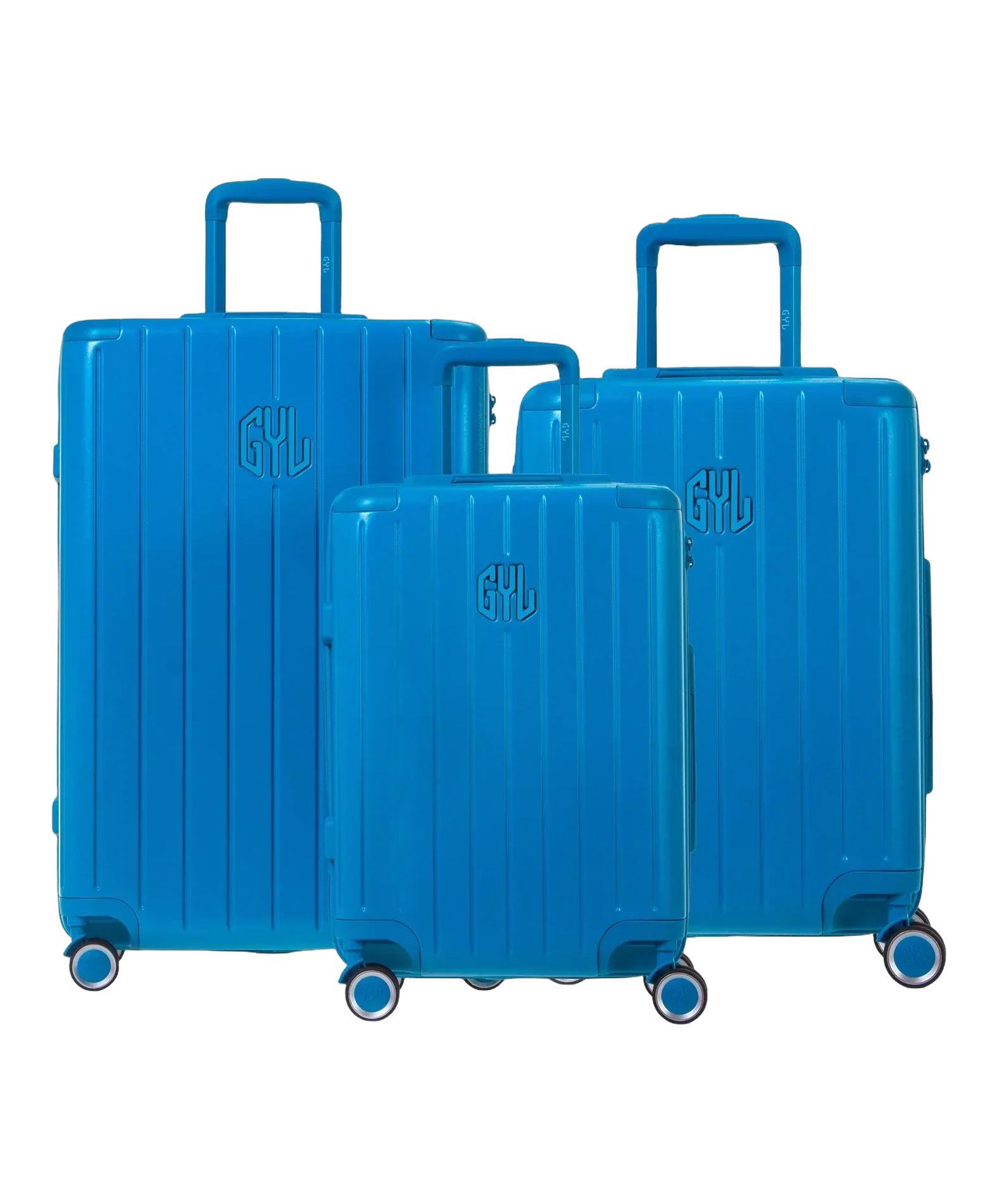 Set de 3 valises rigides Intemporelle menthe cabine semaine et soute face avant GYL