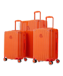 Set de 3 valises rigides Intemporelle orange fonce cabine semaine et soute face avant GYL