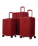 Set de 3 valises rigides Intemporelle rouge fonce cabine semaine et soute face avant GYL