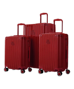 Set de 3 valises rigides Intemporelle rouge fonce cabine semaine et soute face avant GYL