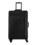 Valise Evasion GYL souple soute 75 cm coloris noir vue de face avec logo GYL