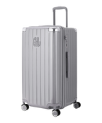 Valise Trunk L Intemporelle GYL en polycarbonate 71 cm coloris argent vue trois quarts avant