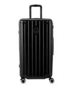 Valise Trunk GYL en polycarbonate Trunk L 75 cm coloris noire vue de face avec logo GYL