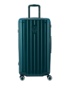 Valise Trunk GYL en polycarbonate Trunk L 75 cm coloris vert sapin vue de face avec logo GYL
