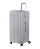 Valise trunk GYL taille XL argent vue trois quarts polycarbonate rigide