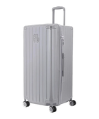 Valise trunk GYL taille XL argent vue trois quarts polycarbonate rigide