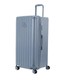 Valise trunk GYL taille XL bleu grise vue trois quarts polycarbonate rigide