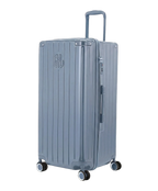 Valise trunk GYL taille XL bleu grise vue trois quarts polycarbonate rigide