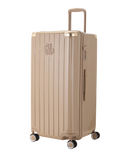 Valise Trunk GYL en polycarbonate Trunk XL 80 cm coloris champagne vue trois quarts avant
