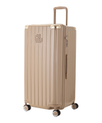 Valise Trunk GYL en polycarbonate Trunk XL 80 cm coloris champagne vue trois quarts avant