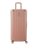 Valise Trunk GYL en polycarbonate Trunk XL 80 cm coloris rose gold vue de face avec logo GYL