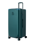 Valise Trunk XL Intemporelle GYL en polycarbonate 78 cm coloris sapin vue trois quarts avant