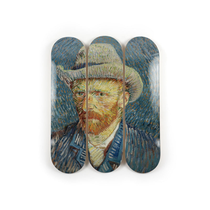 Vincent Van Gogh - Self-Portrait With Grey Felt Hat Triptych