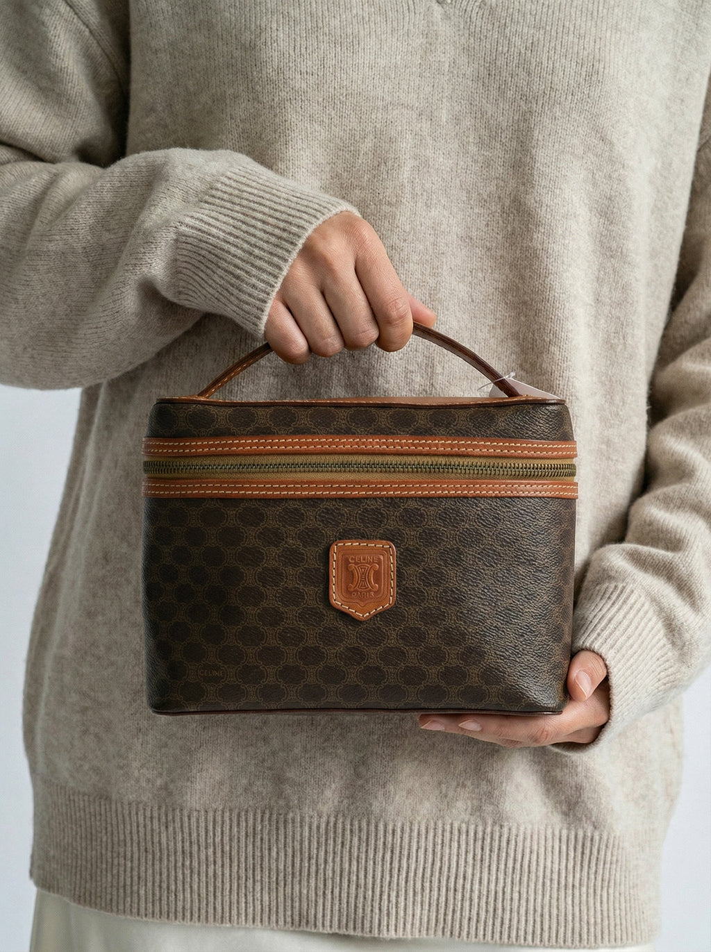 Céline Macadam Coated Canvas Vanity Case