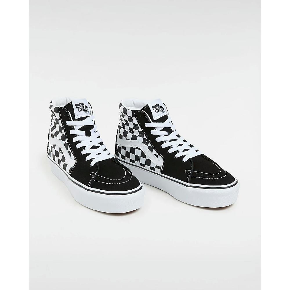 Baskets Checkerboard Sk8-Hi Platform 2.0 - Blanc