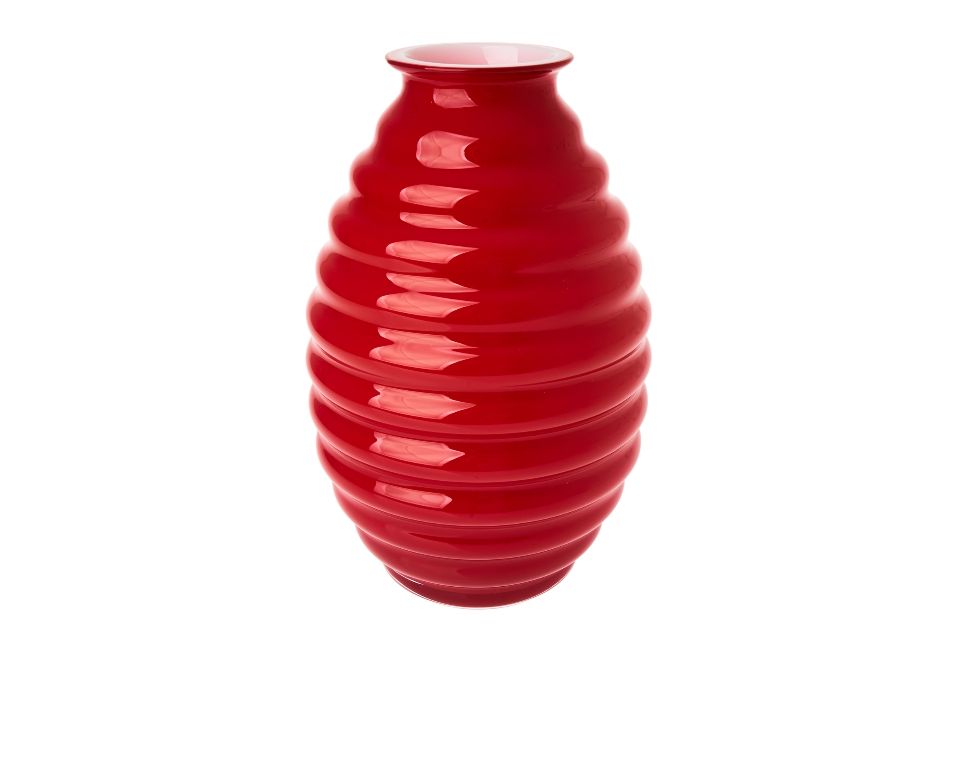 Anelli - Vase - H30 Cm - Opale/Rouge