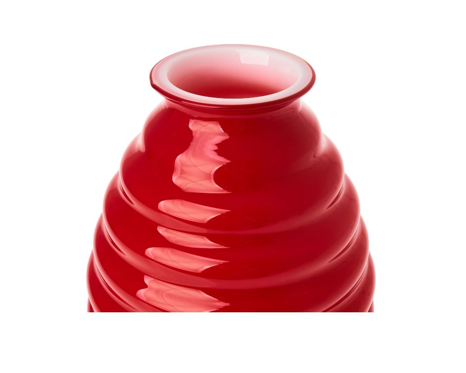 Anelli - Vase - H30 Cm - Opale/Rouge