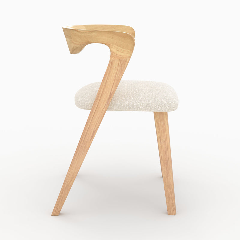 Vega Bouclé Chair - Light Brown