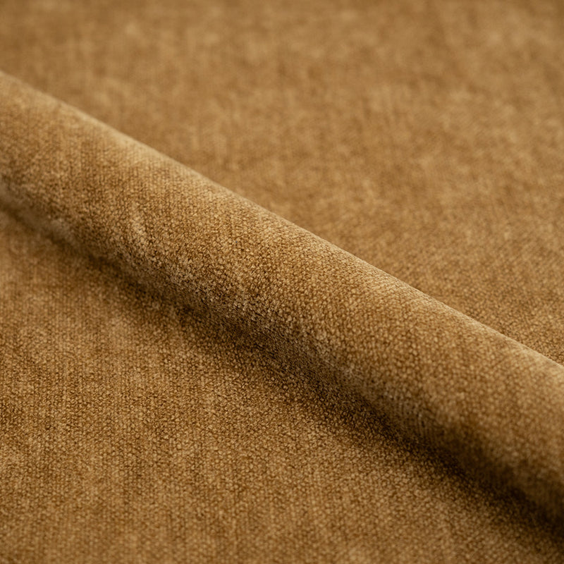 Fauteuil Ricci pivotant en tissu effet velours jaune moutarde