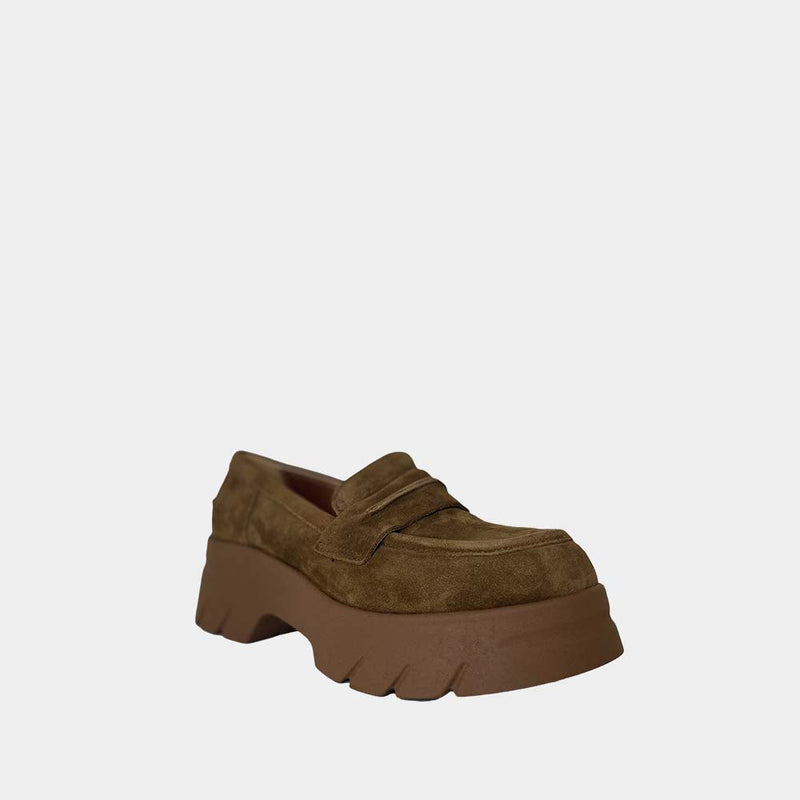 Mocassins Clio Tuil Incertain - Tori - Velours Camel Whisky