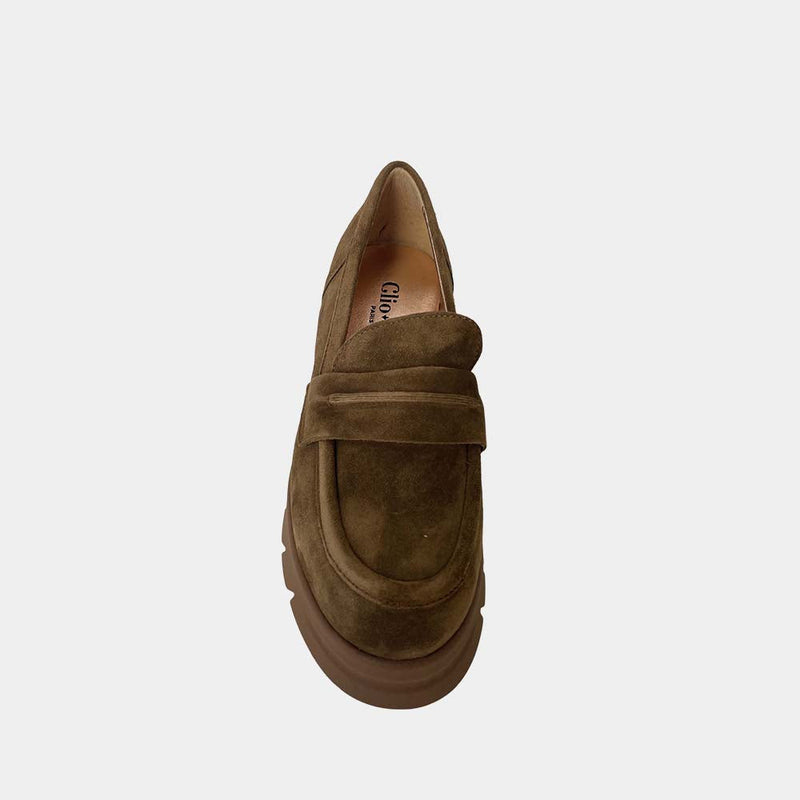 Mocassins Clio Tuil Incertain - Tori - Velours Camel Whisky