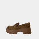 Mocassins Clio Tuil Incertain - Tori - Velours Camel Whisky