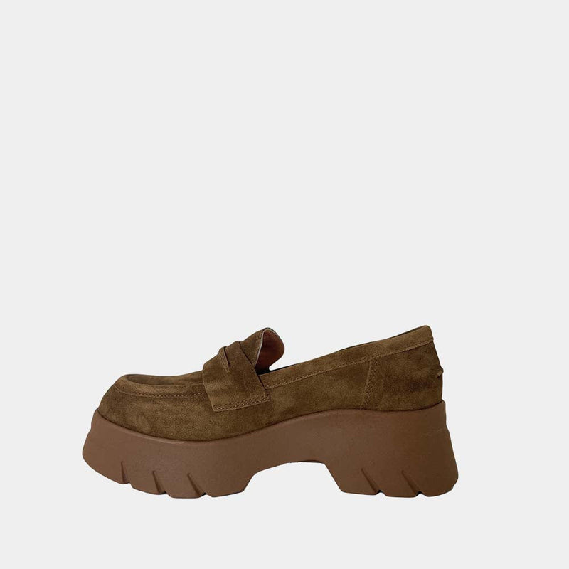 Mocassins Clio Tuil Incertain - Tori - Velours Camel Whisky