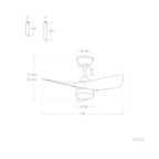 Erol - Quiet Ceiling Fan with Integrated LED Lighting - White