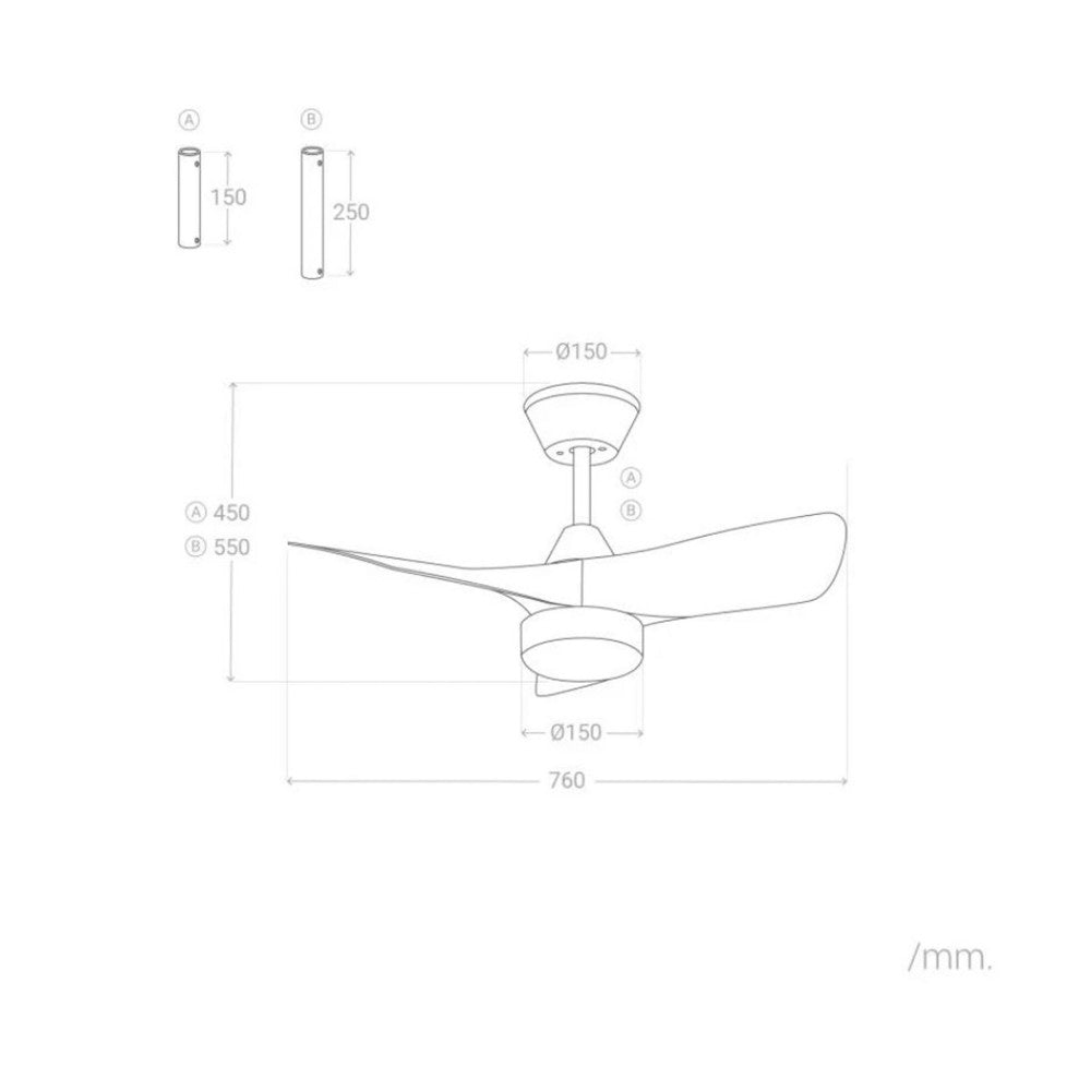 Erol - Quiet Ceiling Fan with Integrated LED Lighting - White