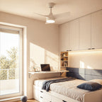 Erol - Quiet Ceiling Fan with Integrated LED Lighting - White