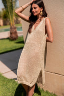 VERO Dorée - Robe Crochet Lurex