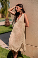 VERO Dorée - Robe Crochet Lurex