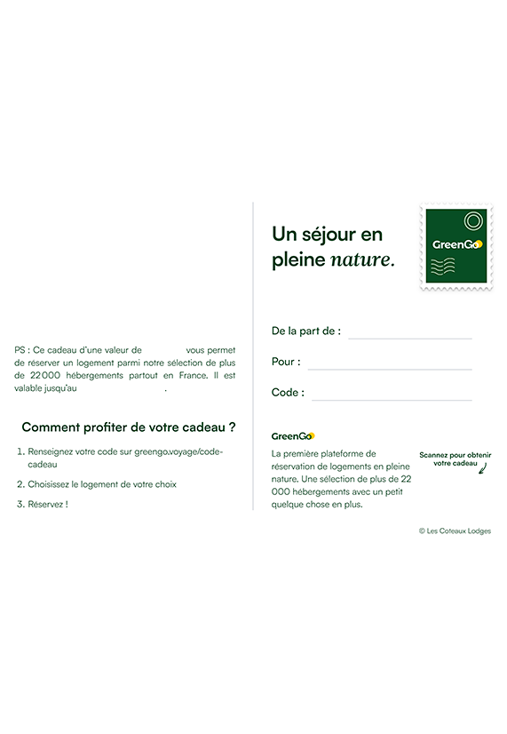 Carte cadeau pour ceux qui méritent une pause bien-être