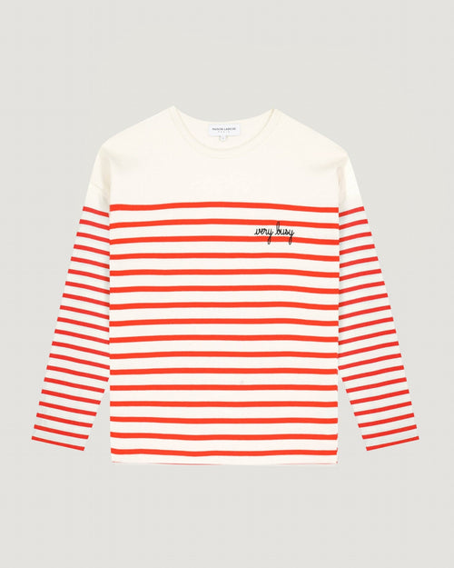 "very busy" montpar sailor shirt#color_ivory-poppy