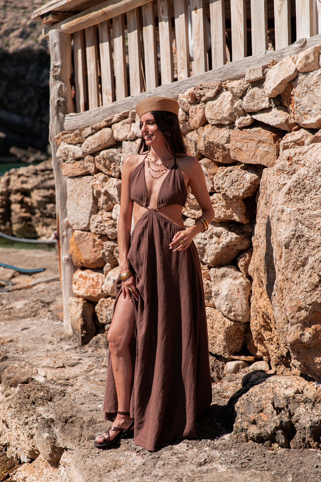 VESTA Chocolat - Robe Coton