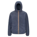 K-Way Jack Sherpa Polar Reversible Zip-Up Hooded Jacket - Grey Blue