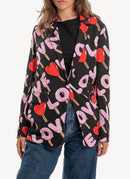 Moschino - Veste Blazer Imprimes Glaces - Pr.Ice-Cream Bl - Femme