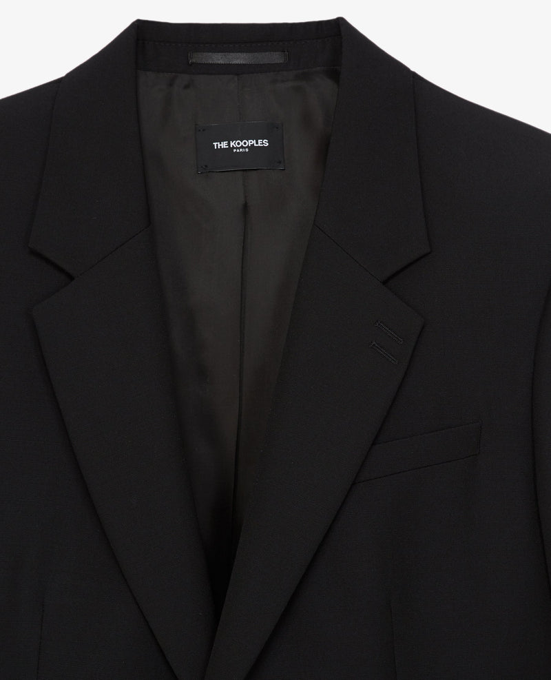Chaqueta blazer de lana negra - Hombre